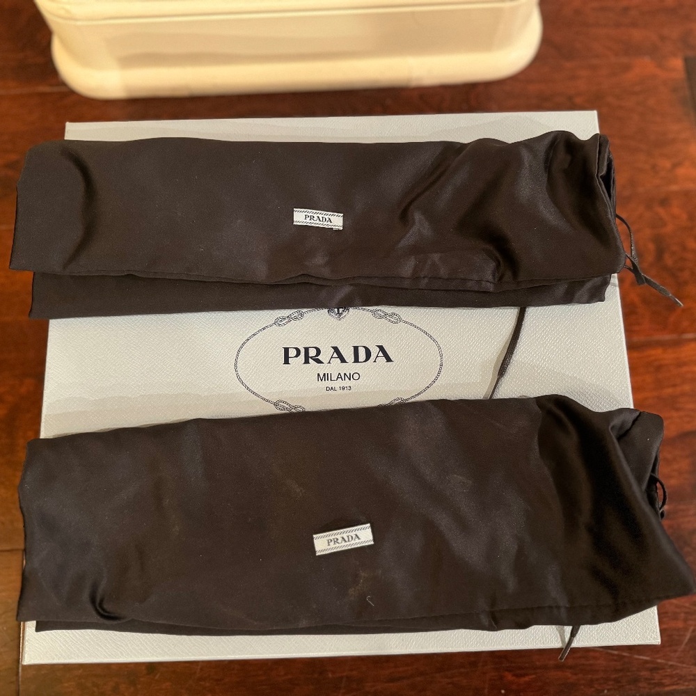 PRADA Peep Toe Suede Slingback Sandals Size 36 (Box NOT included) - Picture 5 of 5